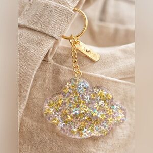 Gold Star Cloud Keychain